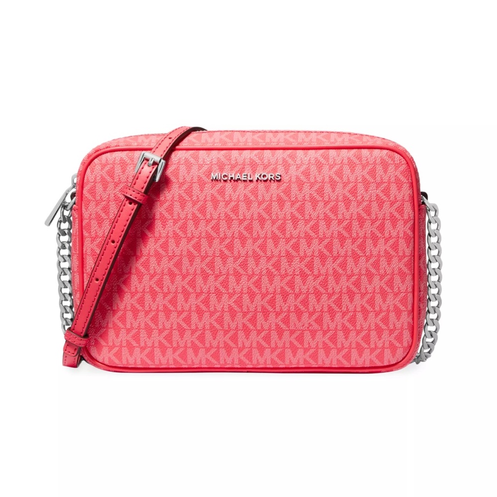 Michael Kors Large Jet Set Monogram Crossbody Bag - Picture 3 of 7